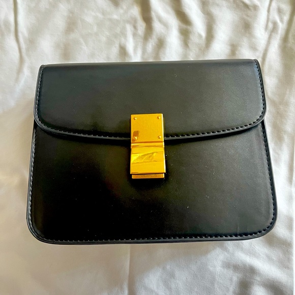 Black Fashion Bag. Box bag. - Picture 2 of 6